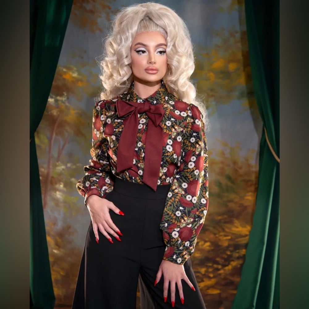 Katakomb Angela Butterfly Bow Blouse